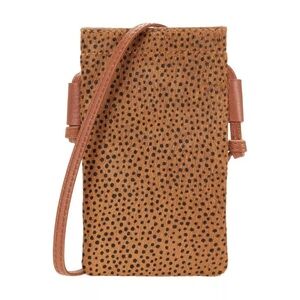 Smartphone Genuine Calf Hair & Leather Crossbody Bag